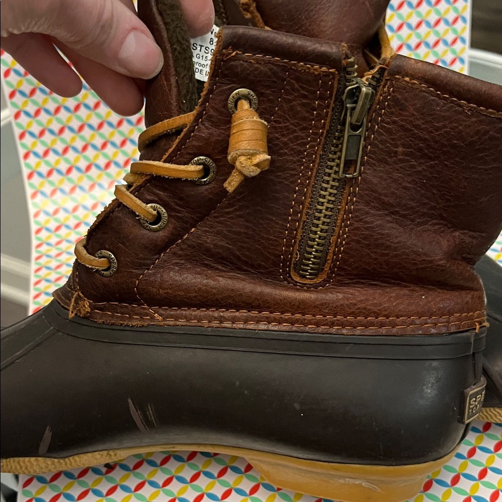 Sperry Brown and Black Duck Boots - Picture 4 of 12